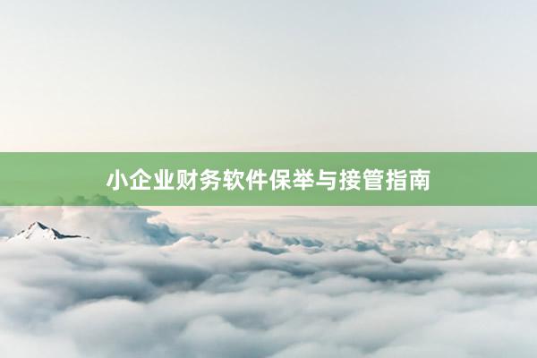 小企业财务软件保举与接管指南